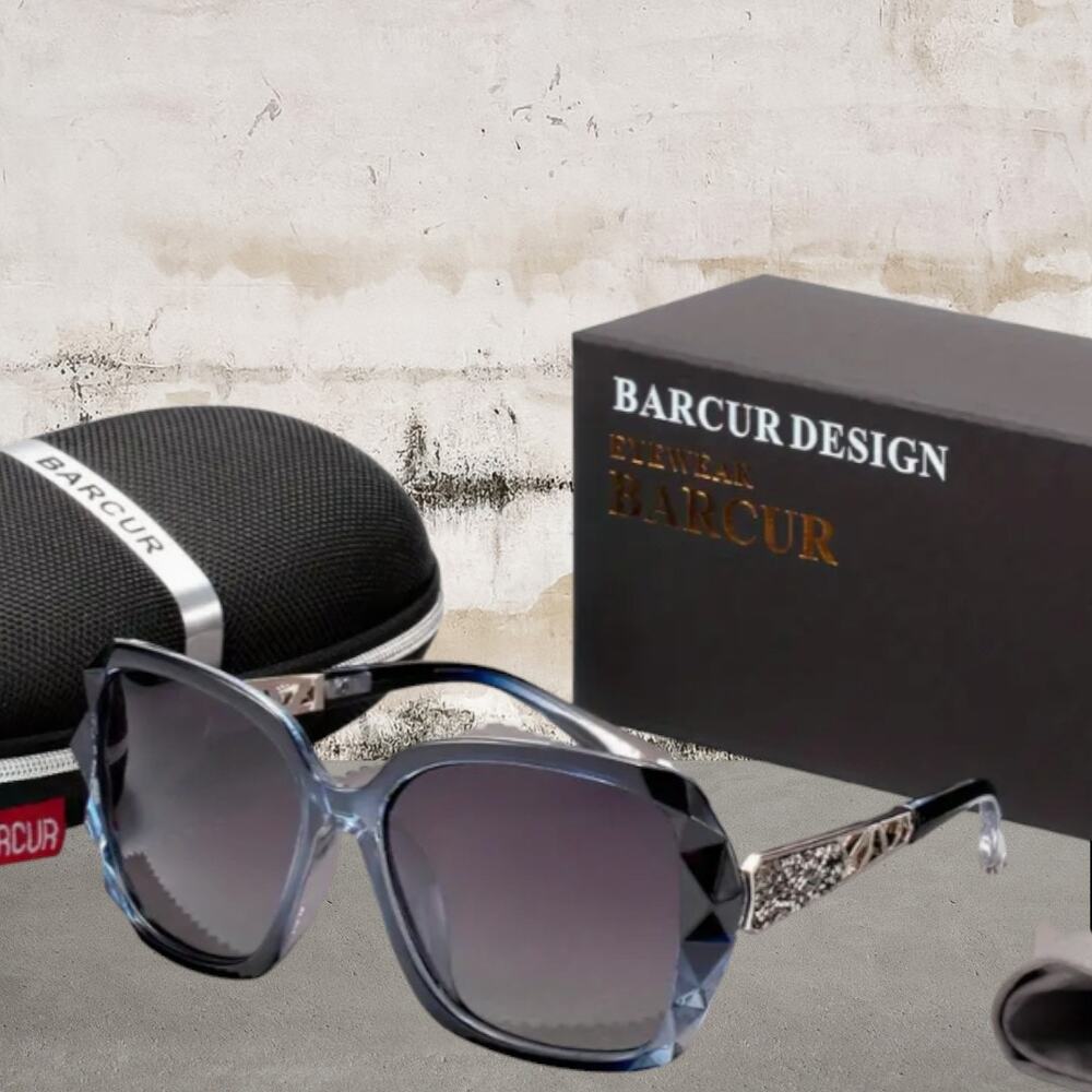 BARCUR Women Polarized Elegant Gradient Sunglasses 2518 in Blue Gradient